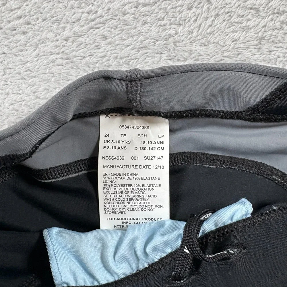 Nike Victory‎ Performance Jammer Boys 24 Black Gray Colorblock Wrinkle Resistant